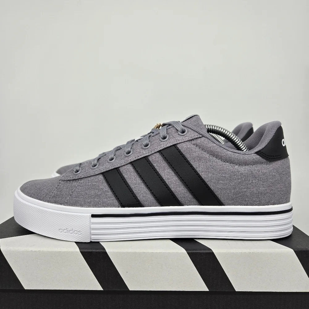 New adidas Daily 4.0 Grey Core Black Men's Shoes Size 9